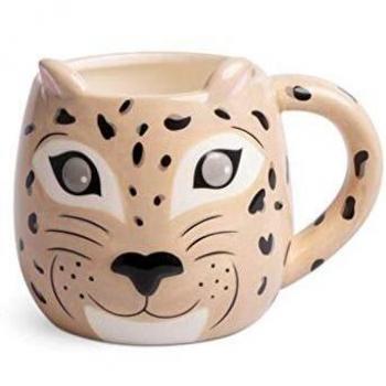 Balvi Mug Leopard Taza con Cara de Leopardo Capacidad: 500ml Cerámica