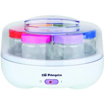 Yogurtera Orbegozo YU2225 de 15W con Capacidad para 7 Yogures y Tapa Transparente