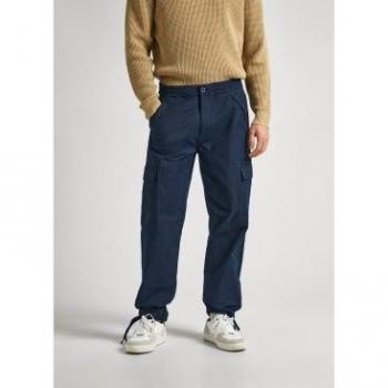 Pepe Jeans Men's Relaxed Straight Cargo Pants Navy 2024
