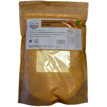 Int-Salim Harina Integral de Maíz 500g - Sin Gluten, Rico en Fibra, 100% Natural