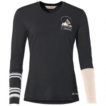 VAUDE Women's Monviso Wool Long Sleeve T-Shirt - Black - Size 44