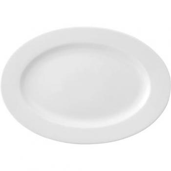 Plato Llano Ariane Prime Ovalado Cerámica Blanco 22 x 20 cm (12 Unidades)