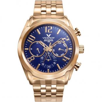 Reloj Viceroy Magnum multifunción para hombre 471195-97, acero IP dorado