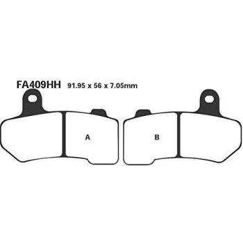 EBC Pastillas de Freno Sinterizadas FA-HH Series FA409HH - Alta resistencia al calor, excelente rendimiento en condiciones extremas, mayor durabilidad, diseño sinterizado para mejor fricción, compatible con diversas motocicletas