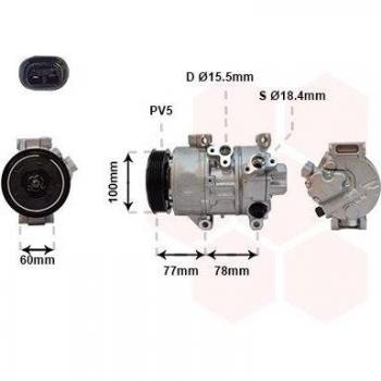Compresor de aire acondicionado VAN WEZEL 5300K584