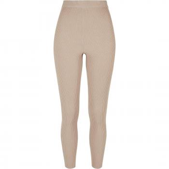 Urban Classics Women's Rib Knit Leggings - Light Taupe