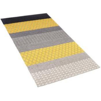 Alfombra de lana multicolor 80 x 150 cm gris-amarillo Akkaya