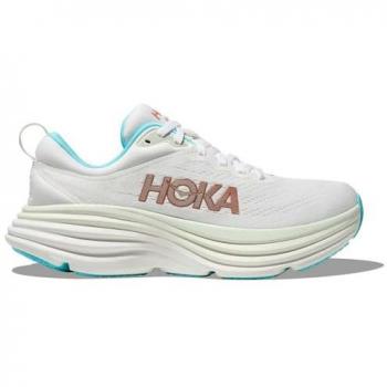 HOKA Women's Bondi 8 Road Running Shoes, Frost/Rose Gold, Size 5.5