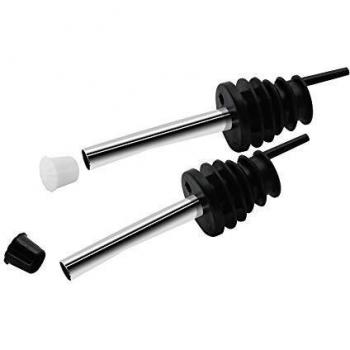 Fackelmann Vertedor de Vino, Ayuda para Verter Sin Goteo, Acero Inox y Prolipropileno, 10x2,5cm, 2 ud-s