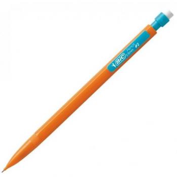 Bic Matic Strong 0.9mm HB Mechanical Pencil with Built-in Eraser, Ultra Solid Lead, Assorted Colour Barrels, Pack of 12 - Ref 892271