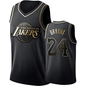 ZeYuKeJi Camiseta de la NBA de los Hombres Camiseta de los Lakers Nº 24 Lakers con Cuello en V con Malla Camiseta de Baloncesto Retro de Baloncesto Conmemorativa Camiseta sin Mangas