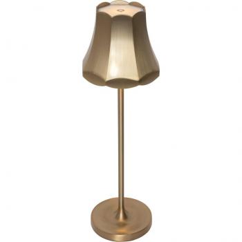 Lámpara de mesa retro recargable IP44 oro rosa Granny