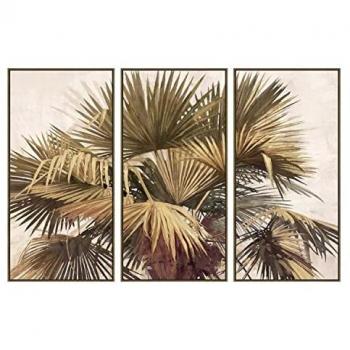 Set de Cuadros Lienzo 3 Piezas Palmeras Tropicales (180 x 4 x 120 cm)