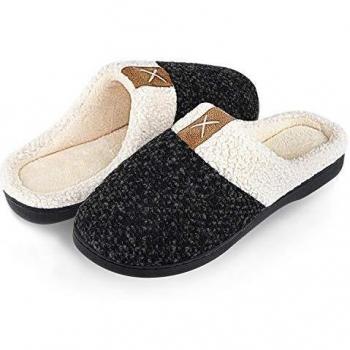 Zapatillas Casa para Mujer CáLido Pantuflas de Memory Foam con Forro de Felpa Cómodas Antideslizante para Interiores y Exteriores