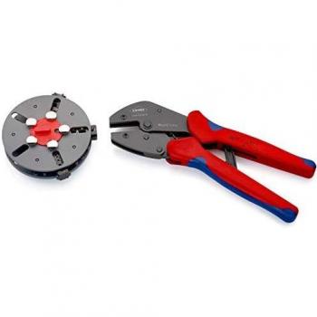 Knipex MultiCrimp® Crimpadora 250 mm con 3 mordazas intercambiables y acabado bruñido