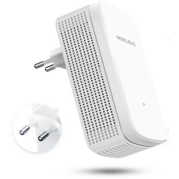 Extensor de alcance inalámbrico MERCUSYS ME20 Dual Band AC750, velocidad de hasta 750 Mbps, compatible con redes Wi-Fi de 2.4 GHz y 5 GHz, fácil configuración a través de la aplicación o WPS