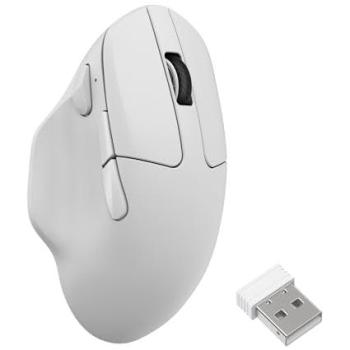 Keychron M7-A24 Ratón Gaming Inalámbrico + Bluetooth + USB Tipo-C Óptico 30000 DPI Blanco