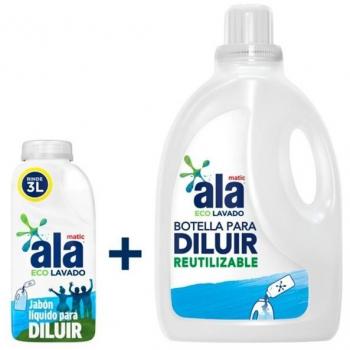 Jabón Líquido Para Ropa Ala Ecolavado Diluible x 3 l + Botella x 500 ml