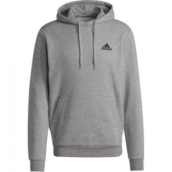 Adidas Essentials Fleece Hoodie for Men - Medium Grey Heather / Black