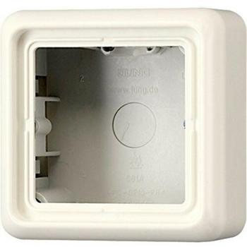 Caja simple superfície 81x81x35mm blanco marfil