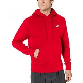 Nike Sportswear Club Fleece Pullover Hoodie - Red - Size S