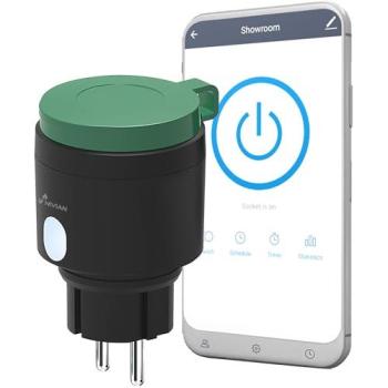 Enchufe Inteligente Nivian WiFi Exterior IP44 con Control por Voz, Medición de Consumo y Programación Horaria