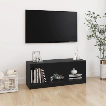 Soporte para TV móvil negro 104x33x41 cm madera maciza de pino