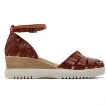 Sandalias de cuña de piel Porronet Edna
