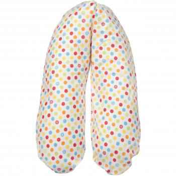 Flexofill 2008-1-536 - Almohada para lactancia con funda incluida - XL - 190 x 40 cm - Lunares multicolor