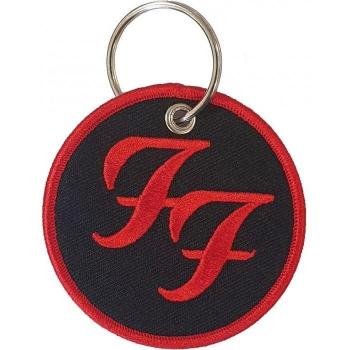 Llavero Foo Fighters con logotipo circular negro y rojo, tamaño único
