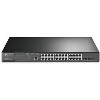 TPLINK TLSG3428XMP JetStream 24Port Gigabit & 4Port 10GE SFP+ L2+ Managed Switch with 24Port PoE+ Rackmountable