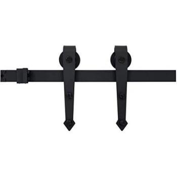 vidaXL Kit de Herrajes para Puerta Corredera 183cm Acero Negro Bricolaje Hogar