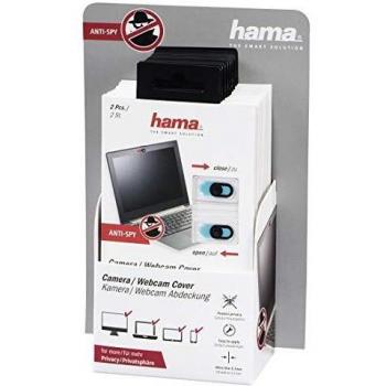 Cubierta de Webcam para Smartphone y Laptop (2 unidades) Accesorio de Escritorio Negro
