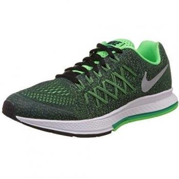 Nike Zoom Pegasus 32 (GS), Zapatillas de Running Para Niños, Negro / Plateado (Obsidian / Mtllc Silver-Vltg Grn), 36 EU