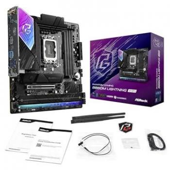 Placa Base ASRock B860M Lightning WiFi mATX para Procesadores Intel LGA1851, 4x DDR5, HDMI/DP/USB-C, 2.5GbE LAN, Wi-Fi 6E