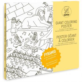 OMY – Póster gigante para colorear Pyramid, papel, tamaño mediano), multicolor