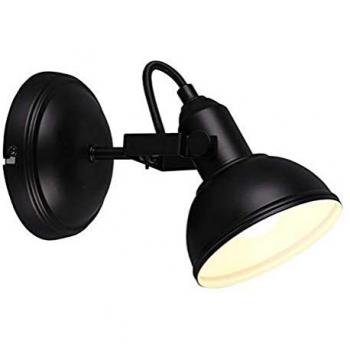 Foco de Techo GINA 1 Luz E14 en Metal Negro Mate Ø13 cm