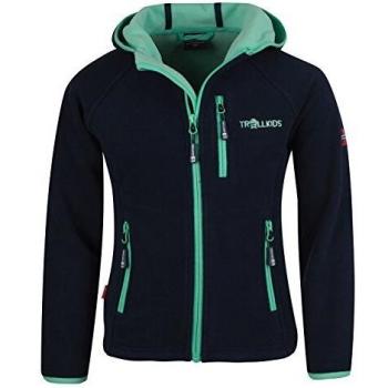 Trollkids Chaqueta Borgund XT para niñas, Color Armada/Menta Talla 3 años