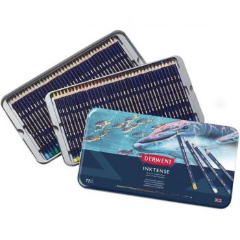 Caja metálica de 72 lápices Inktense Derwent