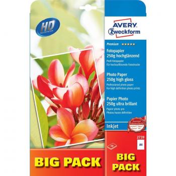 Papel Fotográfico Premium Avery Zweckform A4 250 g/m² Brillante 40 Hojas