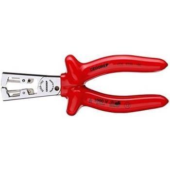 Alicates pelacables VDE GEDORE STRIPFIX 8099-160, tipo VDE, con aislamiento para trabajos en instalaciones eléctricas, capacidad de corte y pelado de cables, mango ergonómico antideslizante