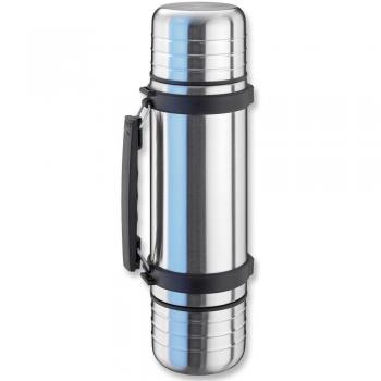 liteXpress Isosteel VA-9562DQ - Termo de vacío con 2 Vasos enroscables y Sistema de Apertura y Cierre rápido, 1 L, Acero Inoxidable 18/8, Color Plateado