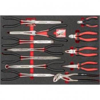 Juego de alicates VIGOR V6815 - Dimensiones: 563 mm x 393 mm x 35 mm - Número de herramientas: 34
