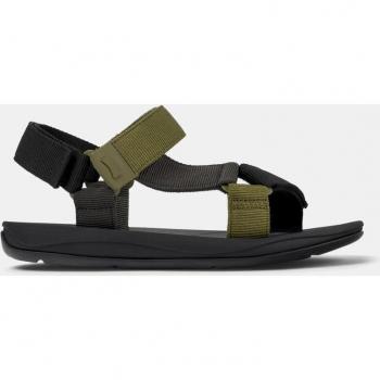 CAMPER Match Sandals for Men in Black/Grey/Green, Size 45, made of Cotton fabric