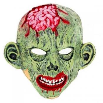 Máscara de Zombie con cerebro expuesto