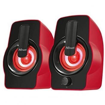 Trust gemi 20 juego de altavoces con un diseno elegante e iluminacion led rgb azul
