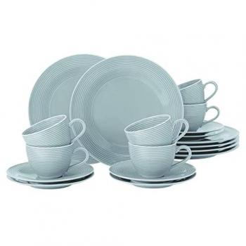 Juego de Café Seltmann Weiden Beat 18 Piezas Porcelana Arktisblau para 6 Personas