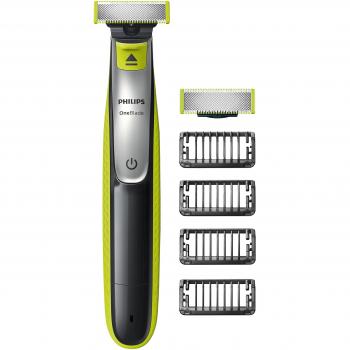 Philips OneBlade QP2530/30 - Recortador de barba, recorta, perfila y afeita, enchufe inglés
