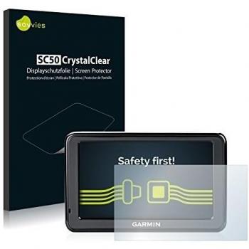 Savvies SC50 CrystalClear Protector de pantalla compatible para Garmin nüvi 2595LMT