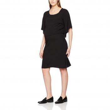 MAMALICIOUS MLHANNAH JUNE 2/4 WOVEN DRESS NF, Vestido Mujer, Negro